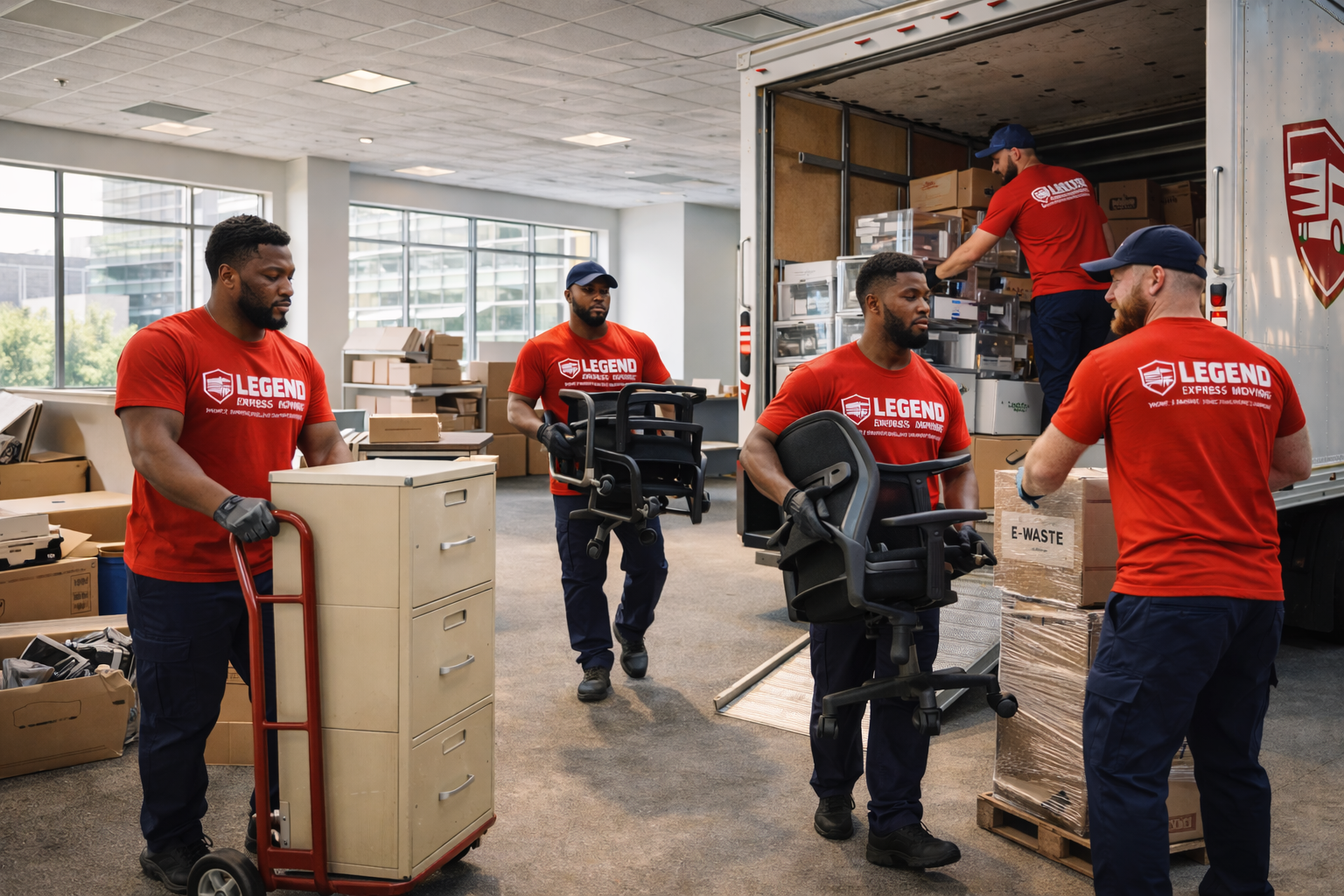 Complete property clean out service in progress