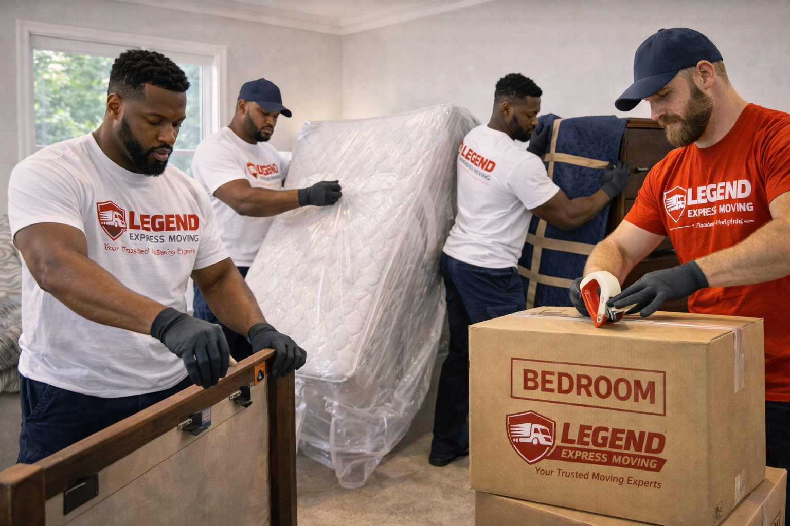 Moving truck ready for residential move