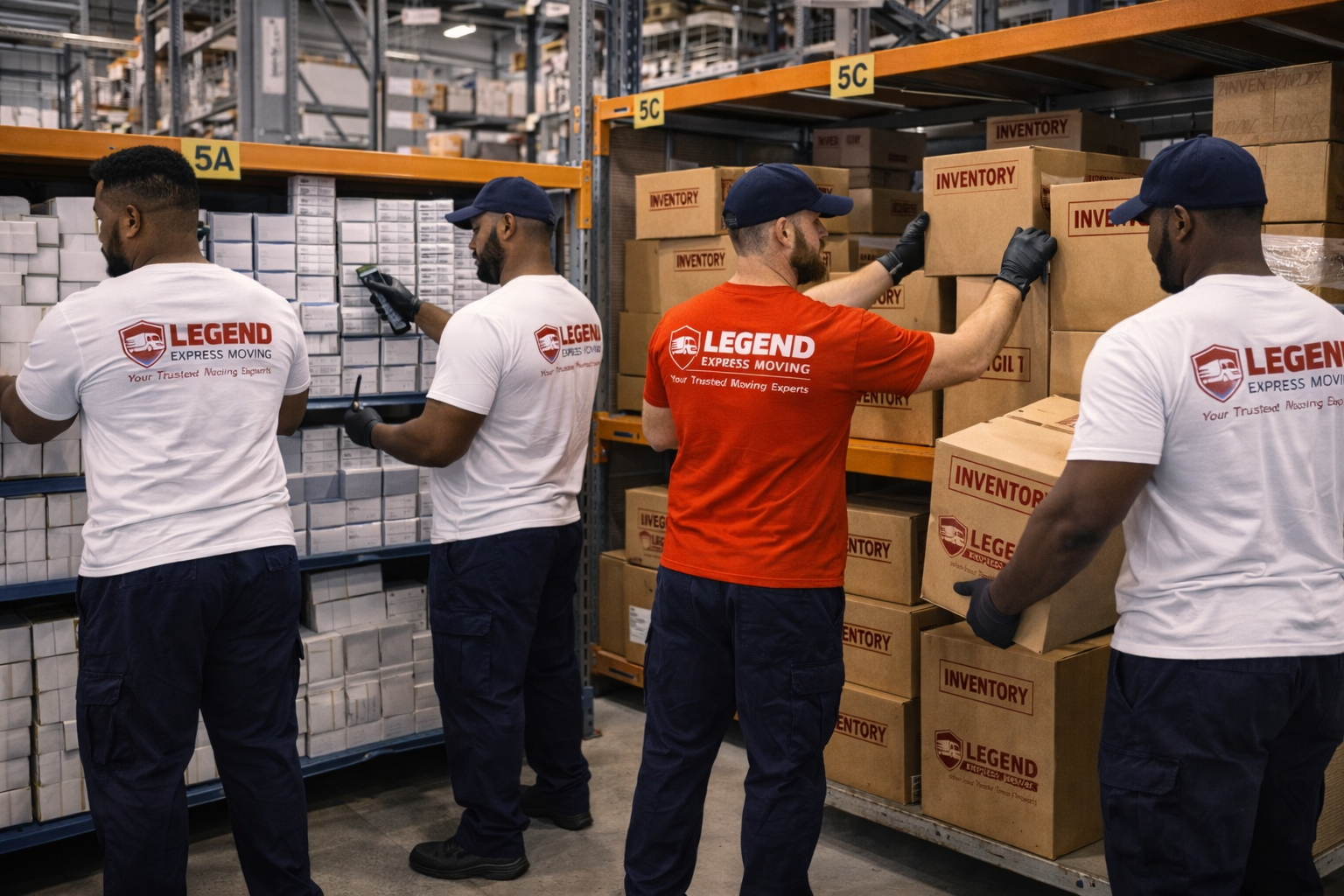 Modern climate-controlled storage facility interior